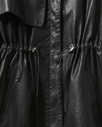Women Belted Cuff Moto Jacket