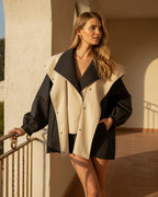 Women Drawcord Waist Utility Windbreaker