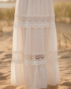 Women Floral Lace V-Neck Maxi Dress - 5