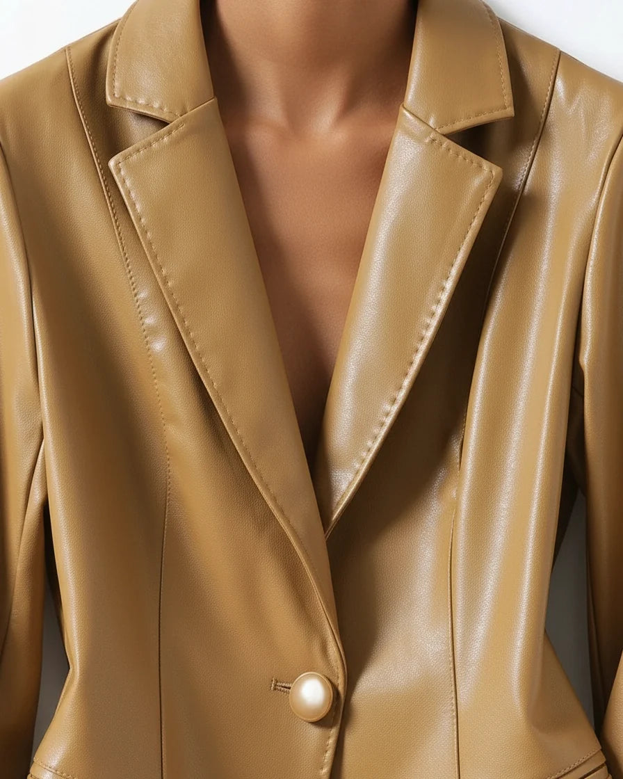 Women Notched Lapel Tailored Blazer