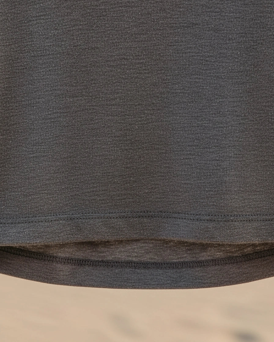 A woman wearing a relaxed-fit short sleeve crew neck t-shirt with a chest patch pocket. - 8