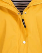 Women Hooded Water-Resistant Rain Jacket with Striped Lining